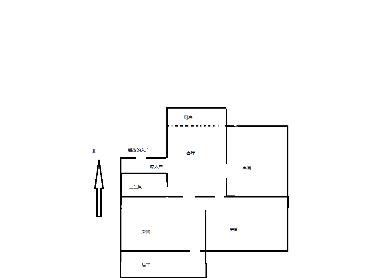 新建路新村(新建花苑) 3室1厅1卫 80m&sup2;