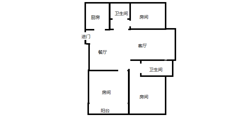 万濠星城 3室2厅2卫 128m&sup2;
