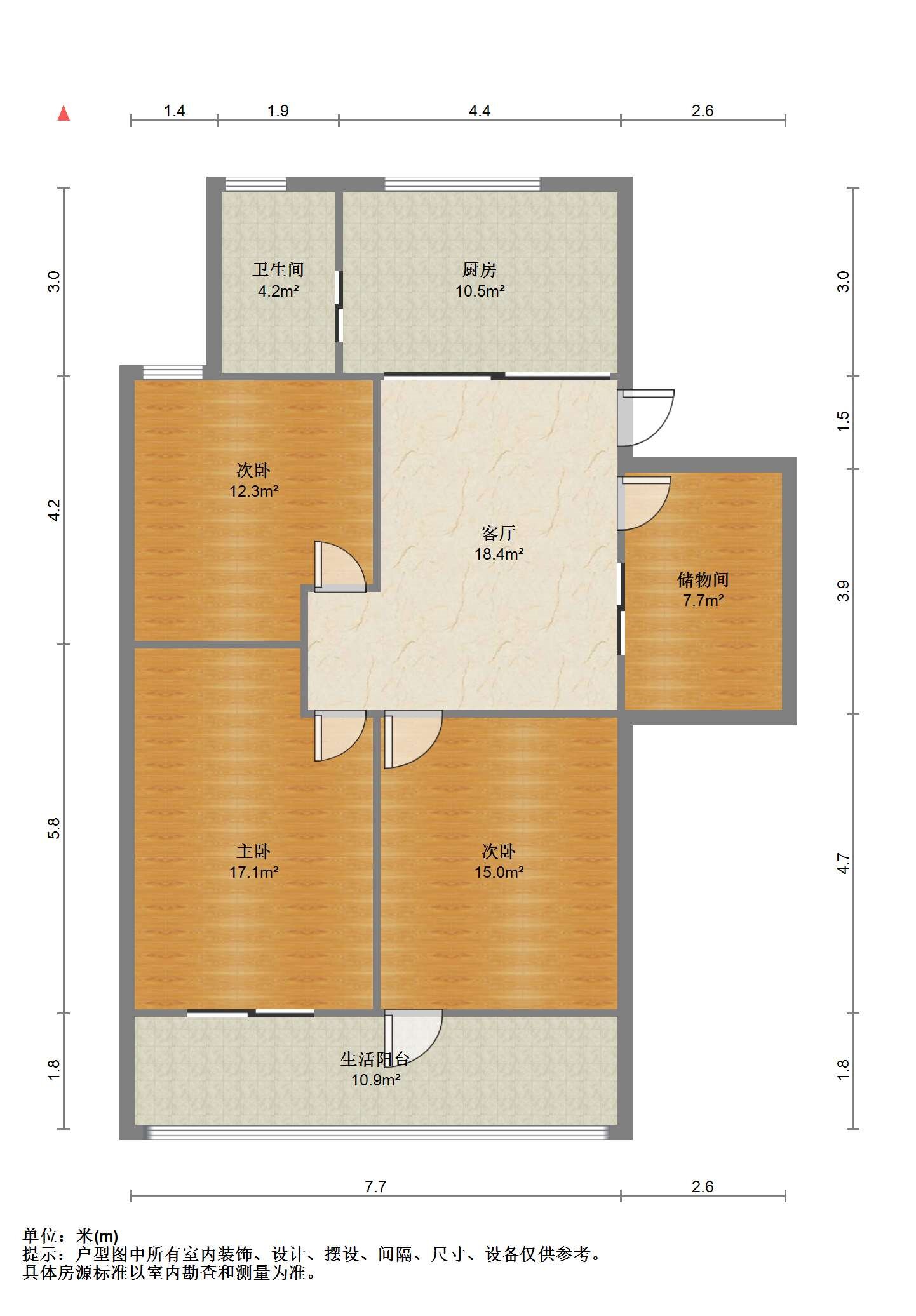师范桥新村 3室2厅1卫 107m&sup2;
