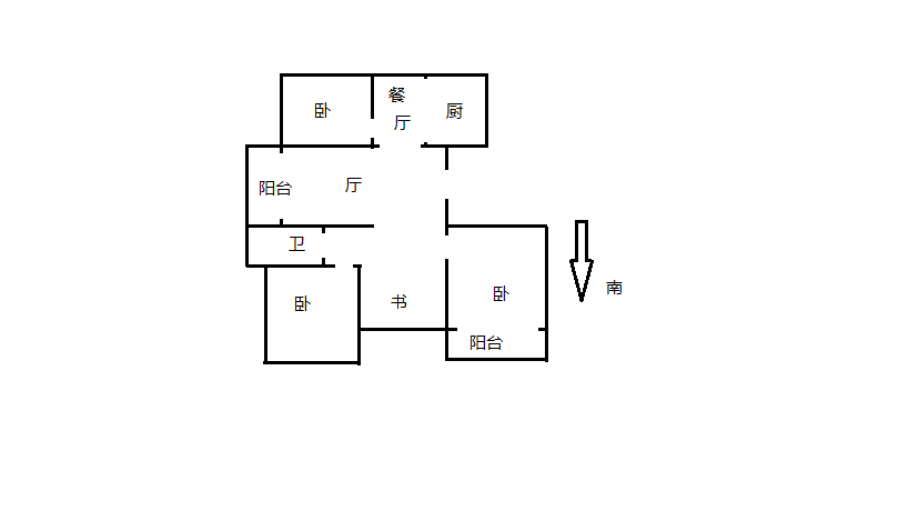 万濠世家 3室2厅1卫 136.00m&sup2;