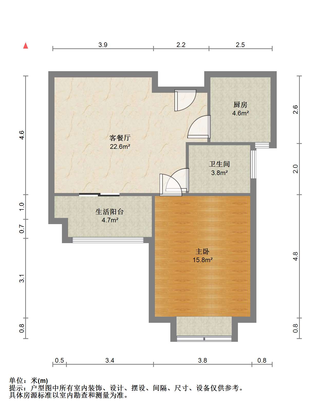 天熹苑 1室1厅1卫 68.00m&sup2;