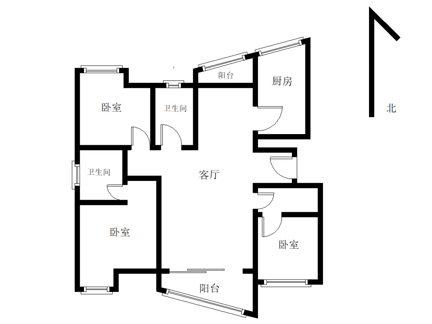 凤凰莱茵苑 3室2厅1卫 145m&sup2;