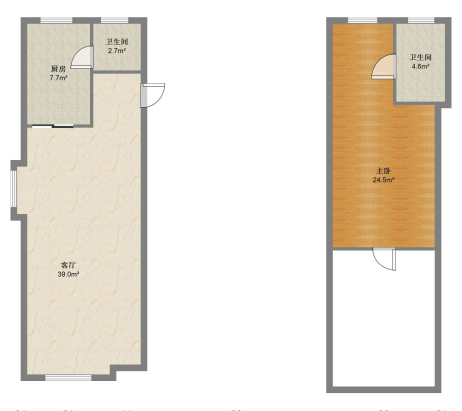 华润万象公馆 1室2厅2卫 73.19m&sup2;