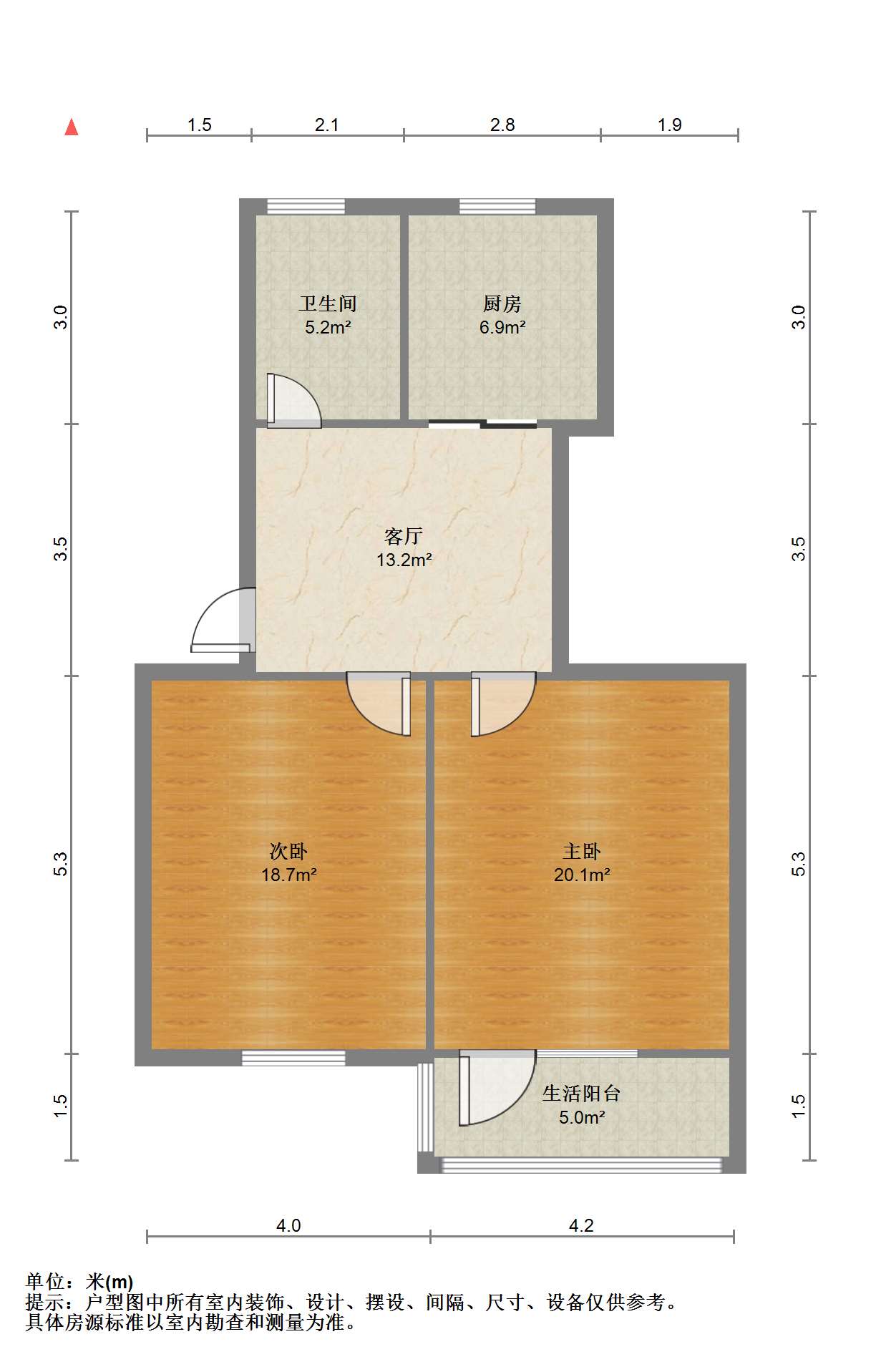 城南新村(崇川区) 2室1厅1卫 59.50m&sup2;