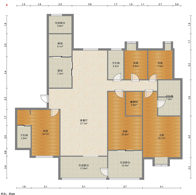 碧桂园天玺湾 5室2厅2卫 273m&sup2;