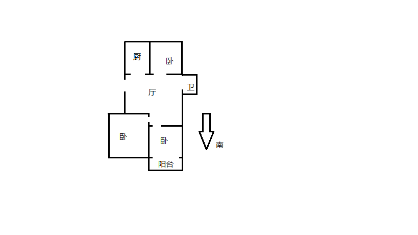 虹桥新村(朝霞路) 3室1厅1卫 72m&sup2;