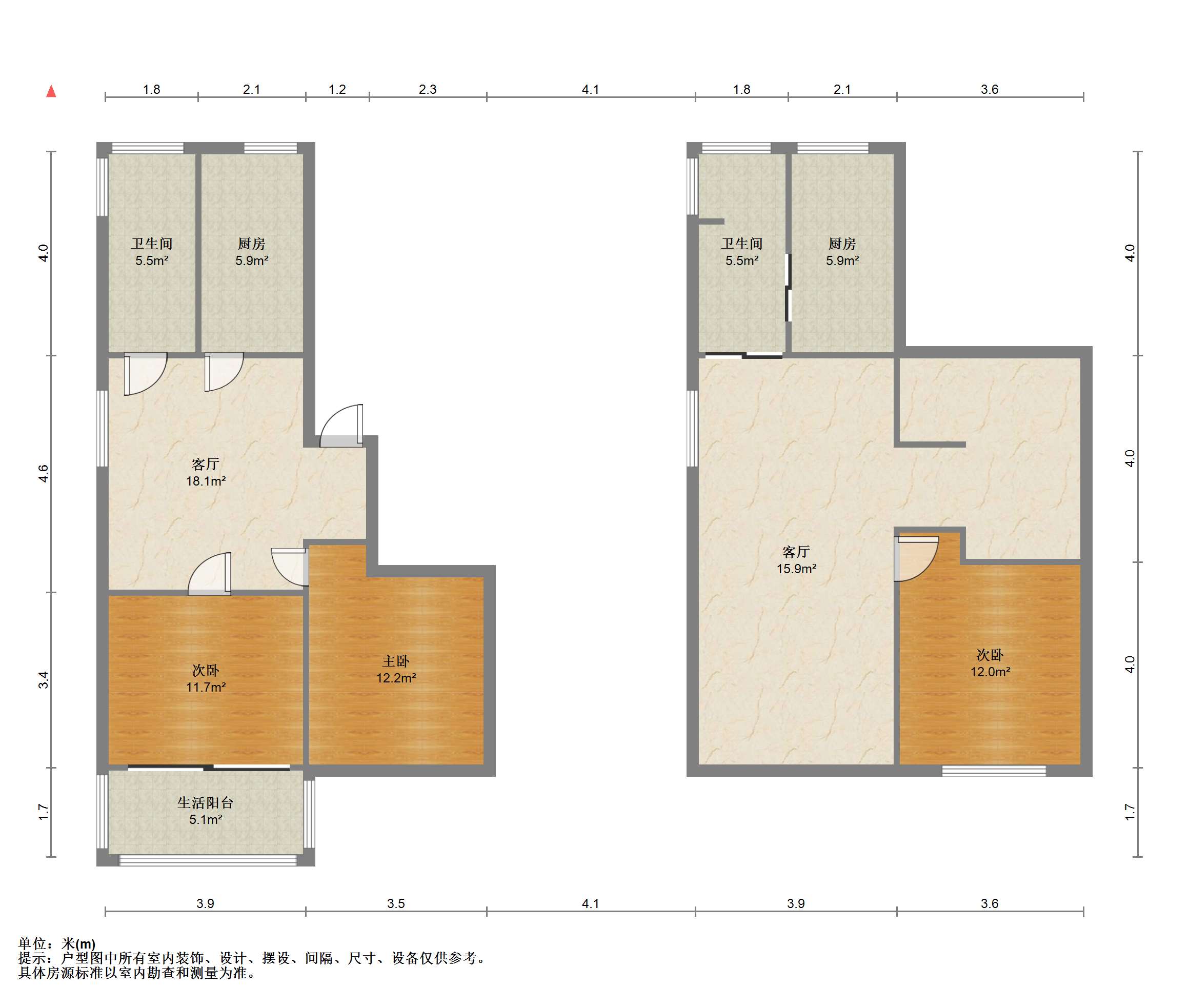 北濠桥东村 2室2厅1卫 70m&sup2;