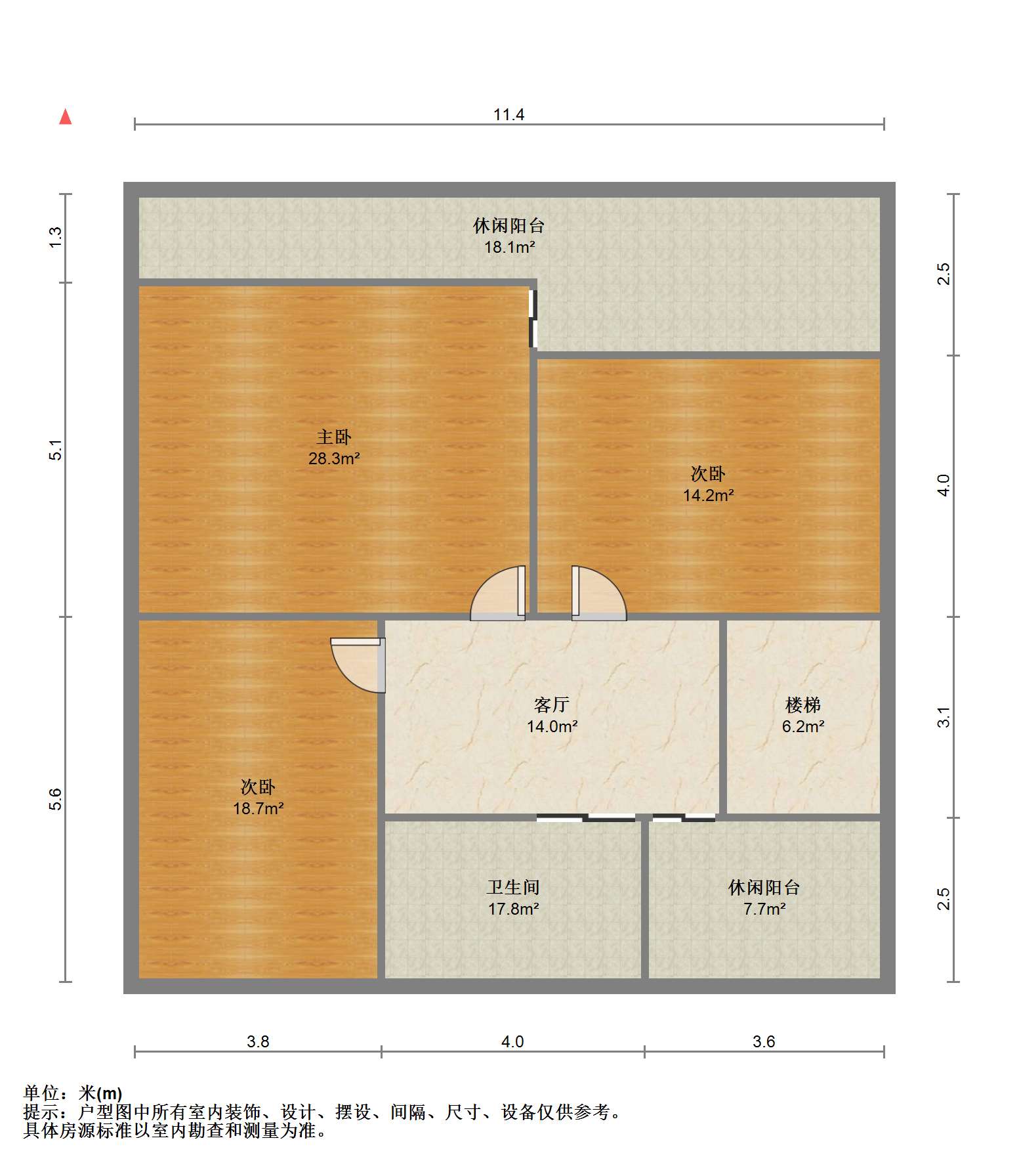 城南小苑 4室2厅2卫 100m&sup2;