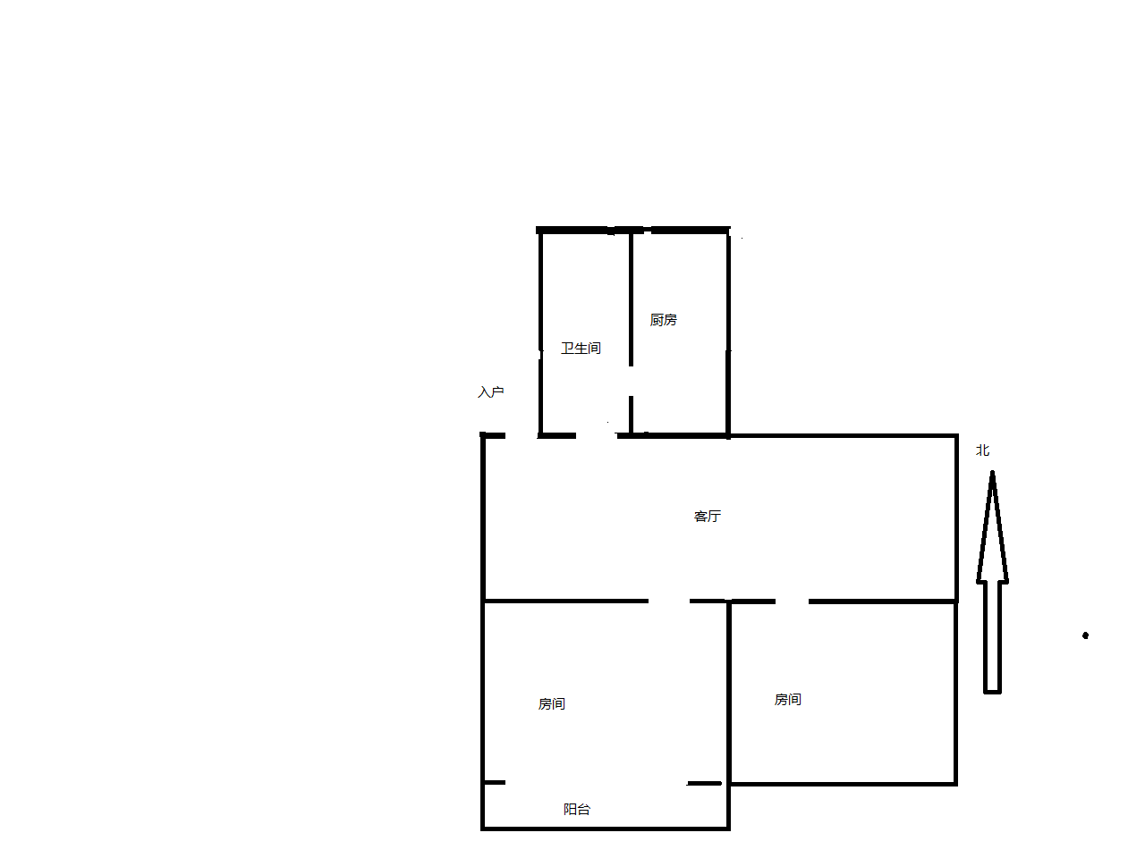 外滩小区 2室1厅1卫 80m&sup2;