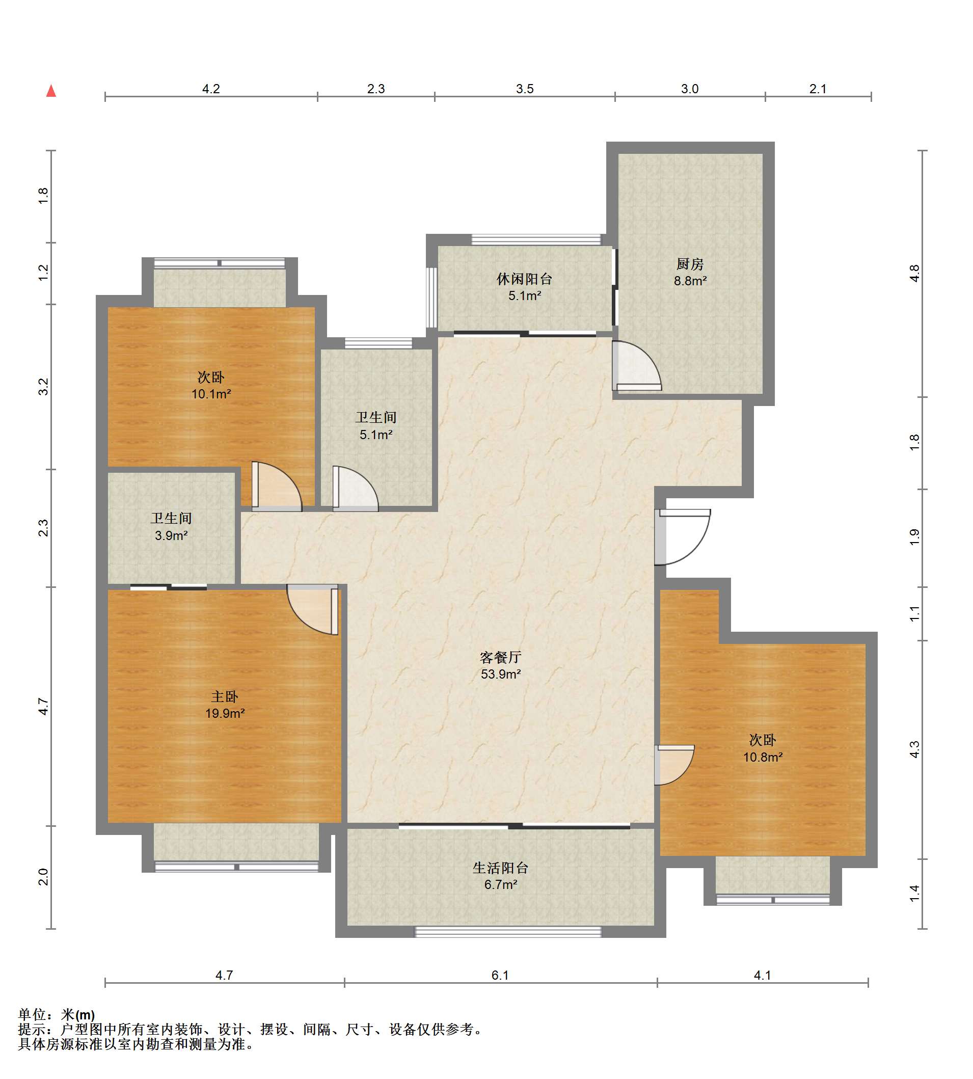 尚海湾 3室2厅2卫 150m&sup2;