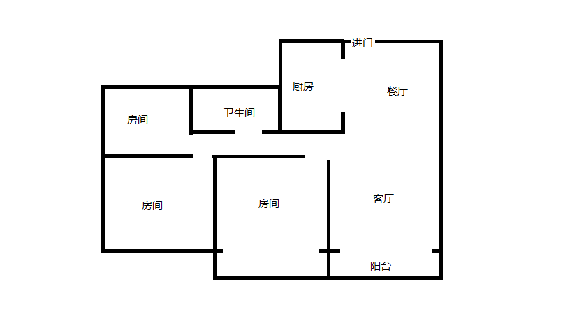 万濠星城 3室2厅1卫 98m&sup2;