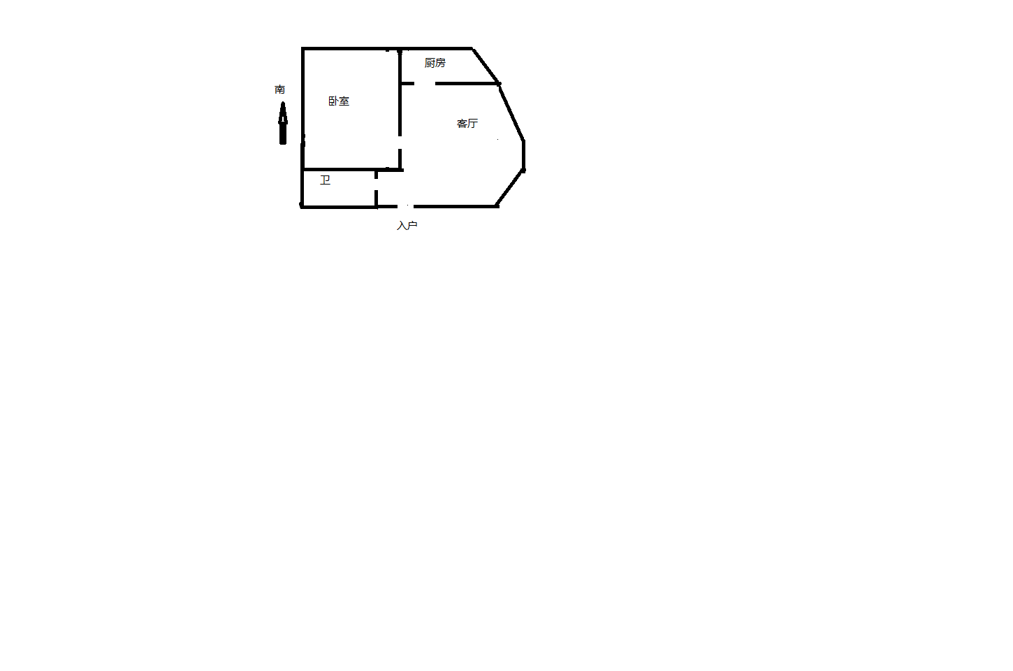 佳利秀水公寓 1室1厅1卫 61.33m&sup2;