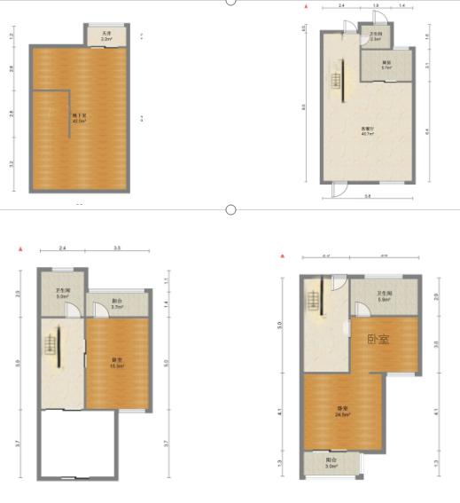 南通橡树湾 4室2厅3卫 197.36m&sup2;