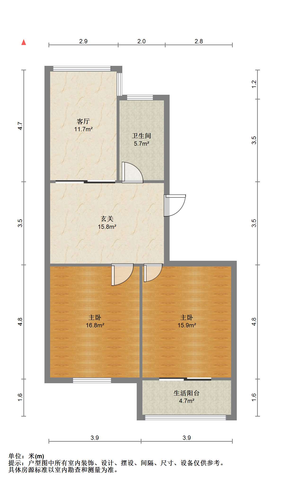 公园一村 4室2厅1卫 85m&sup2;