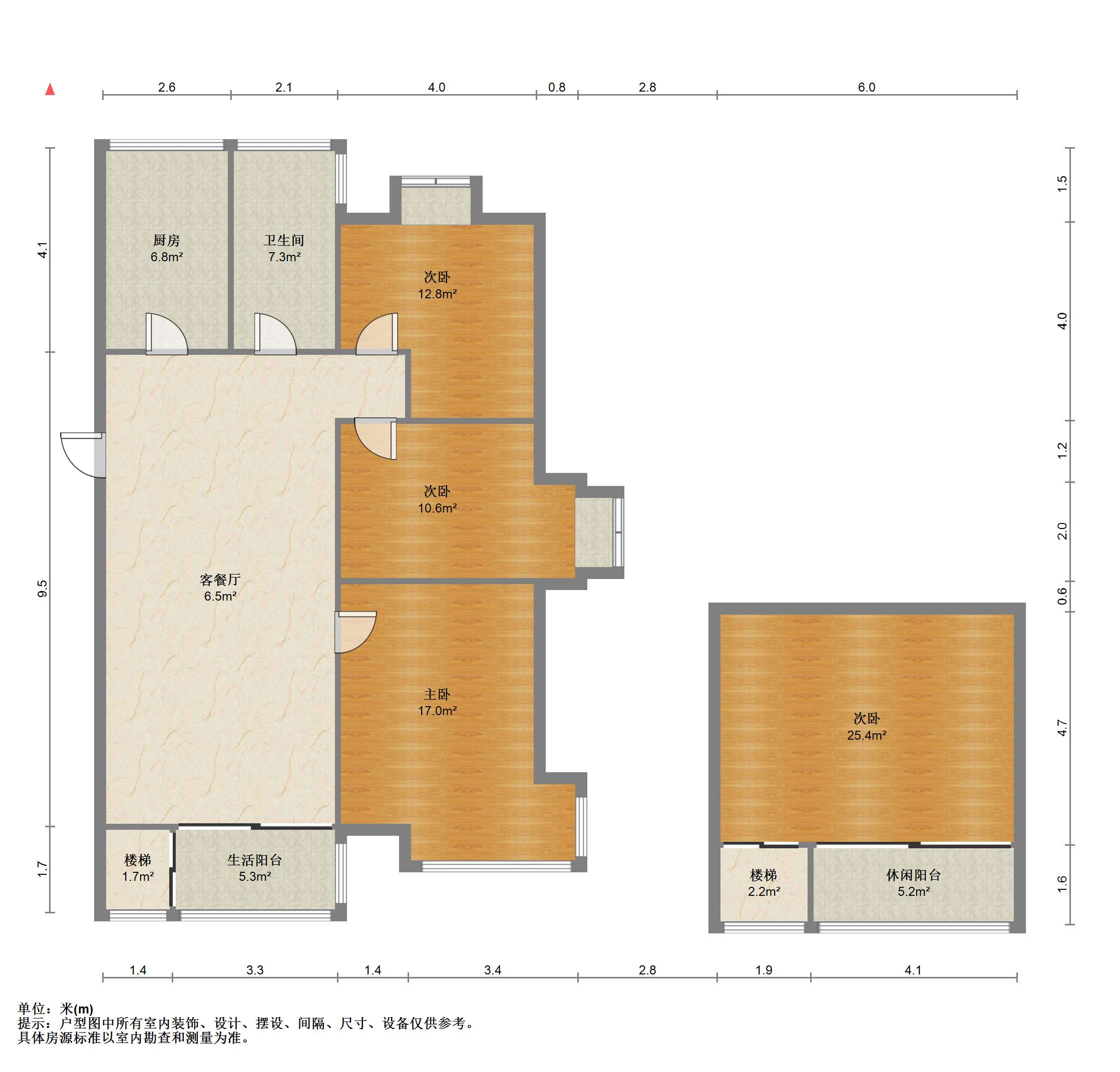 苏建阳光新城 4室2厅1卫 106.15m&sup2;