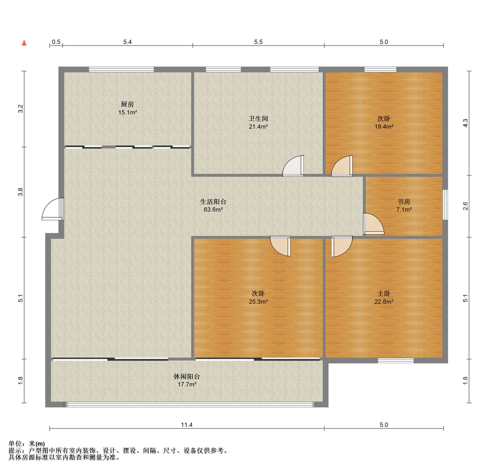 秦灶新村北区 3室1厅1卫 129m&sup2;