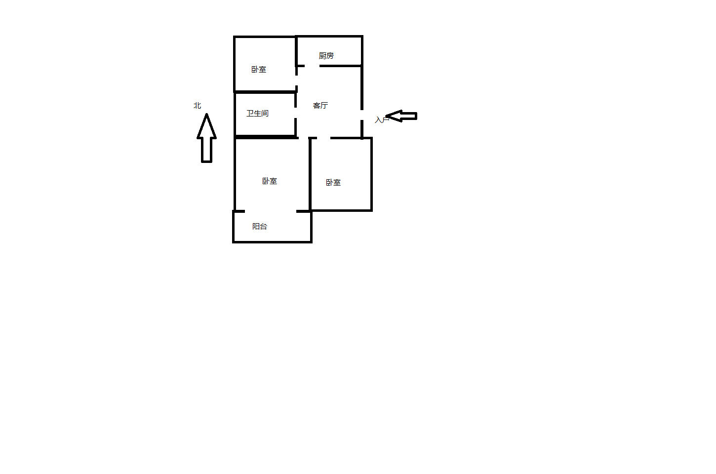 城港新村 3室1厅1卫 87m&sup2;