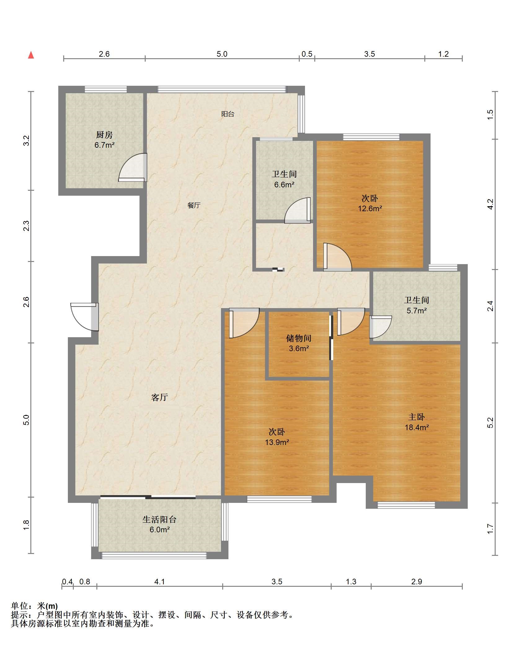 金鼎湾花园 3室2厅2卫 154.11m&sup2;