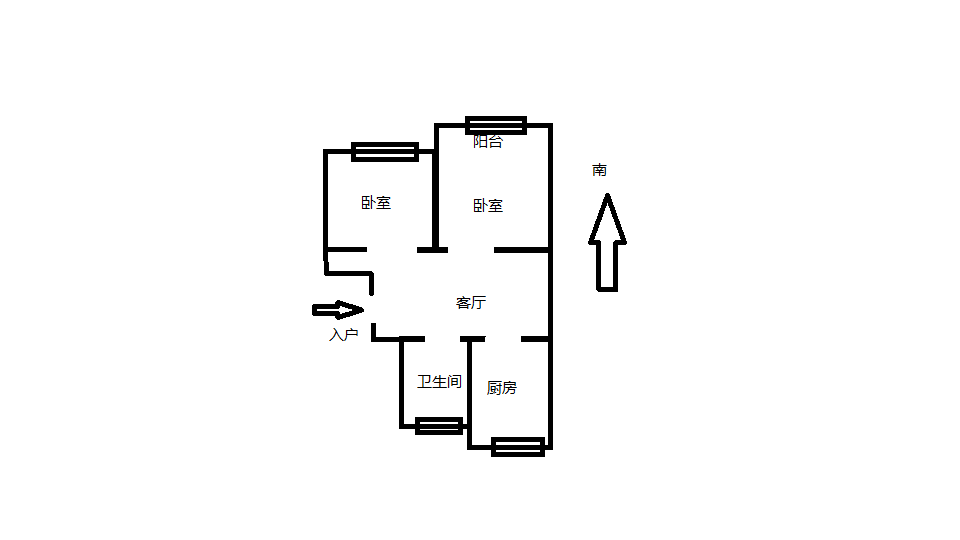 虹桥新苑 2室1厅1卫 69.85m&sup2;