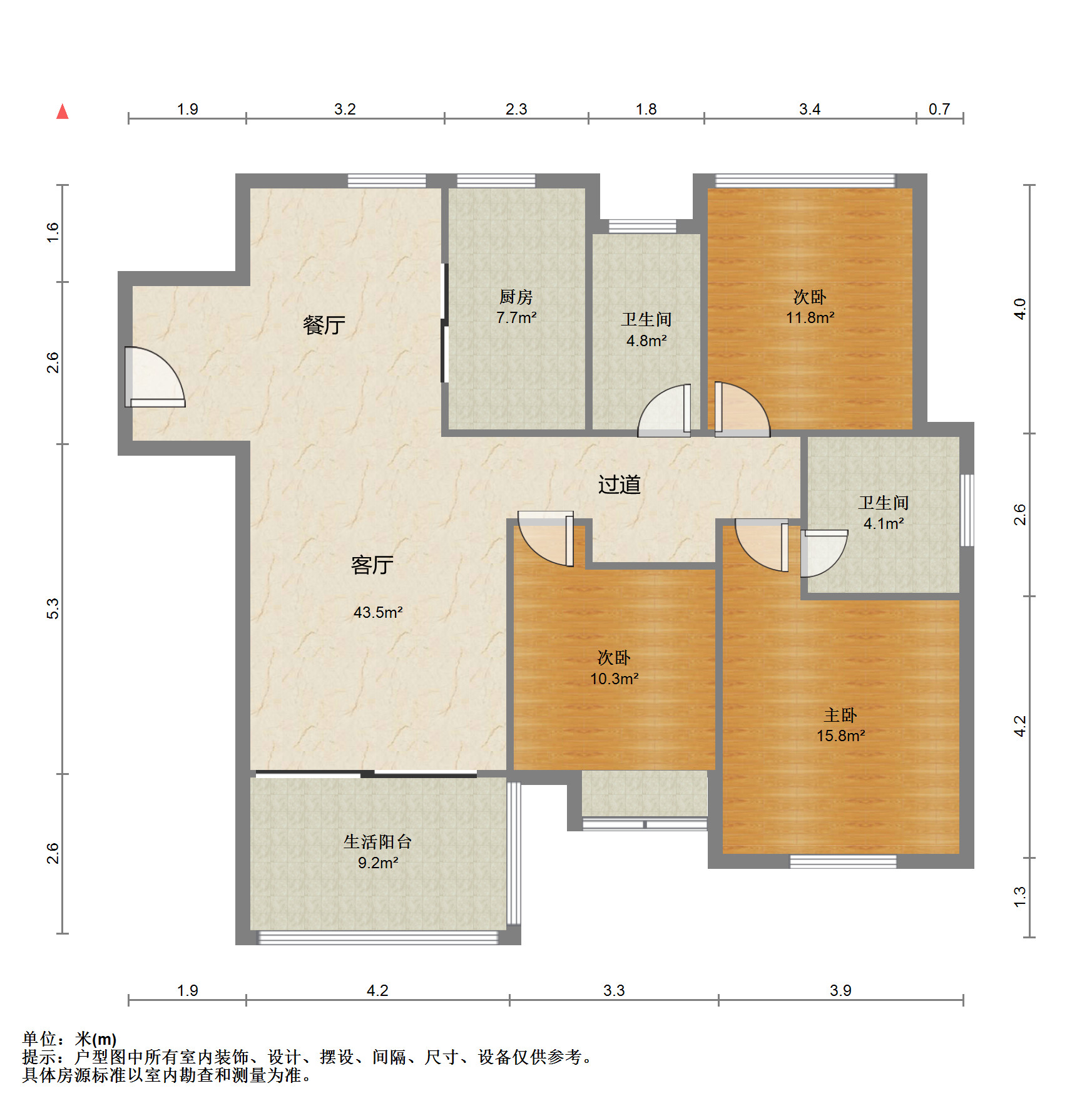 景瑞御府 3室2厅2卫 118.80m&sup2;