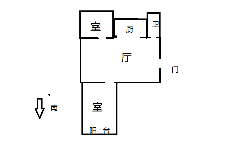 新建路新村(新建花苑) 2室1厅1卫 61.24m&sup2;