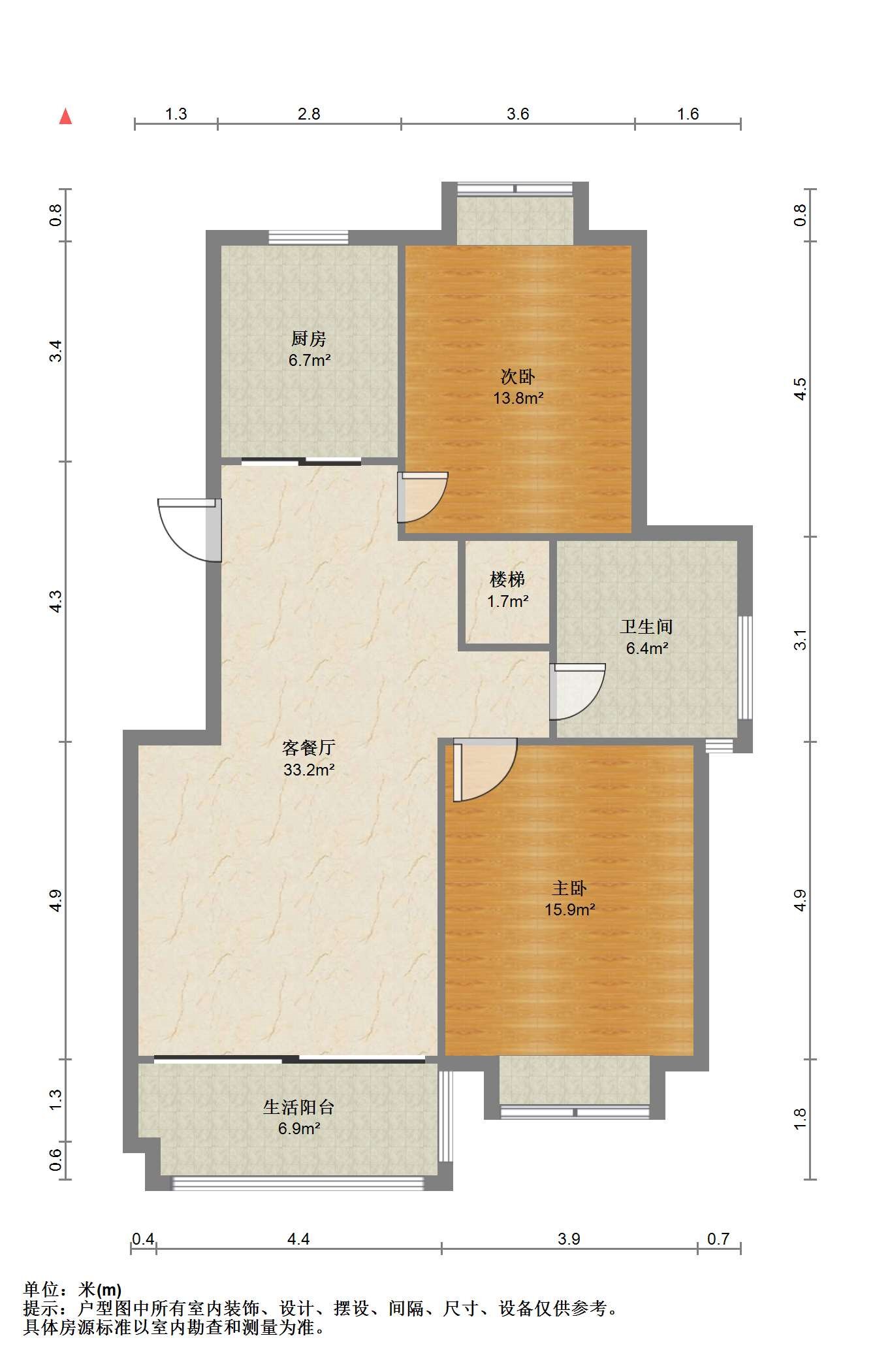 天霞苑 2室2厅2卫 140.00m&sup2;