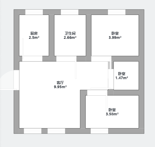 和睦小区 3室2厅1卫 118m&sup2;