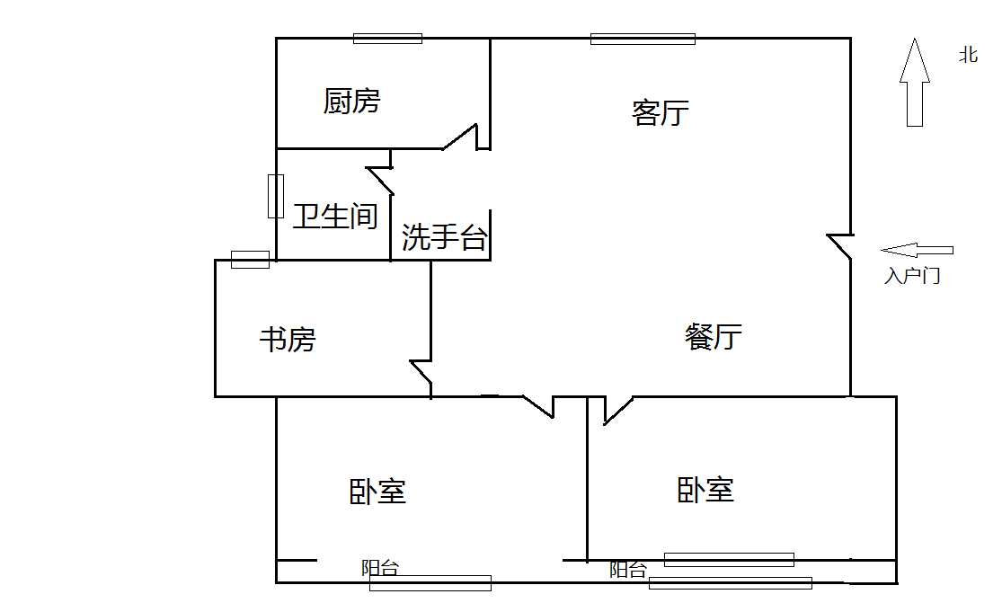 紫竹苑 3室2厅1卫 104m&sup2;