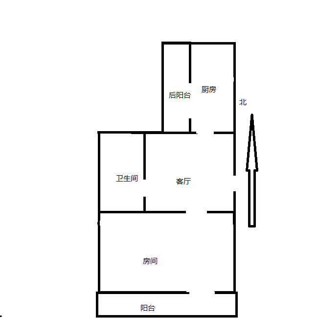 万象西园 1室1厅1卫 44m&sup2;