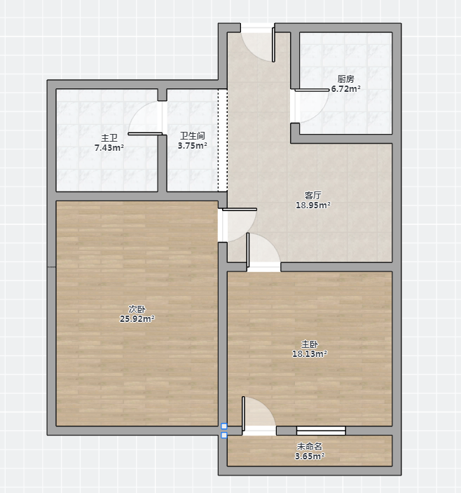 北濠桥新村 2室1厅1卫 60.00m&sup2;