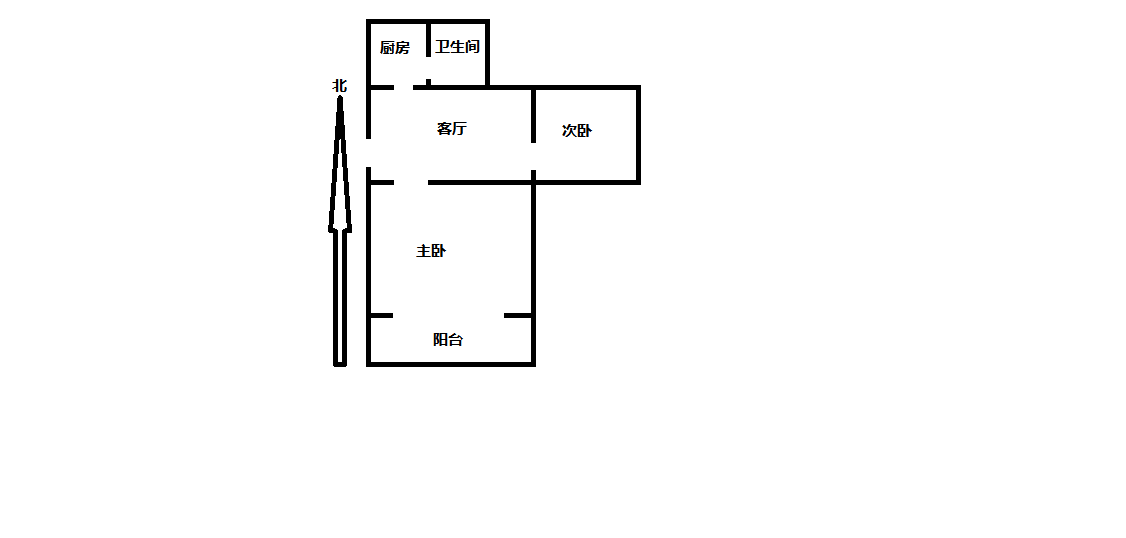 北濠桥新村 2室1厅1卫 56m&sup2;