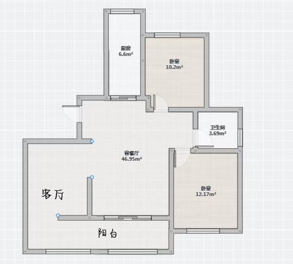 沙家圩花苑 3室1厅1卫 125.63m&sup2;