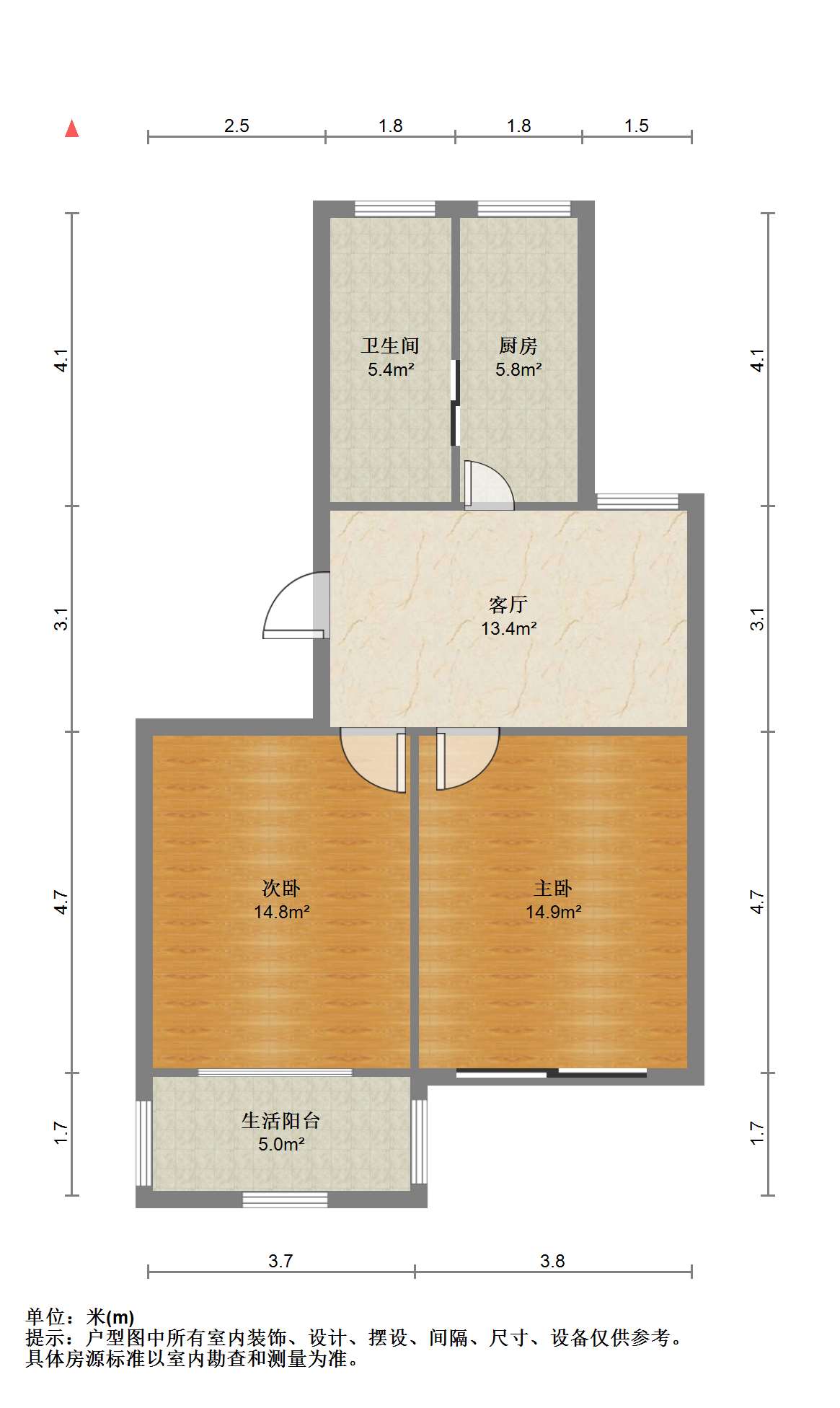 北濠桥东村 2室1厅1卫 72m&sup2;