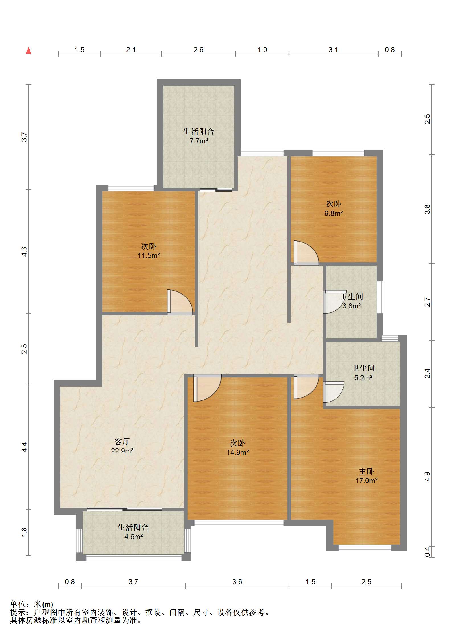 世茂公元 4室2厅2卫 138m&sup2;