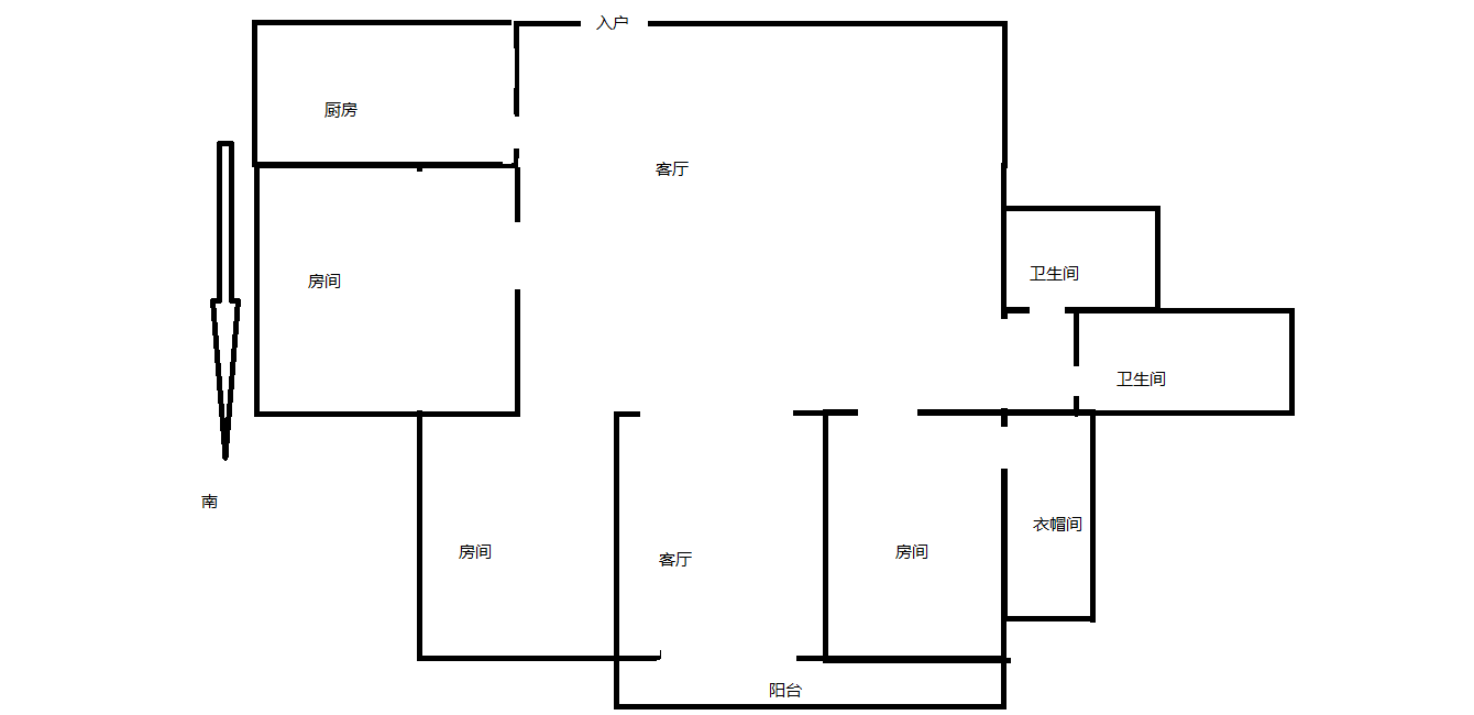 金恒家园 3室2厅2卫 170m&sup2;