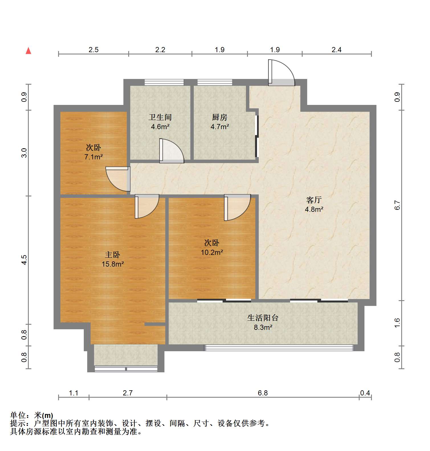 绿城沁园 3室2厅1卫 95.90m&sup2;