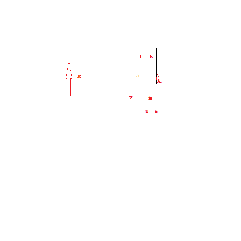 郭里园 2室1厅1卫 75.4m&sup2;
