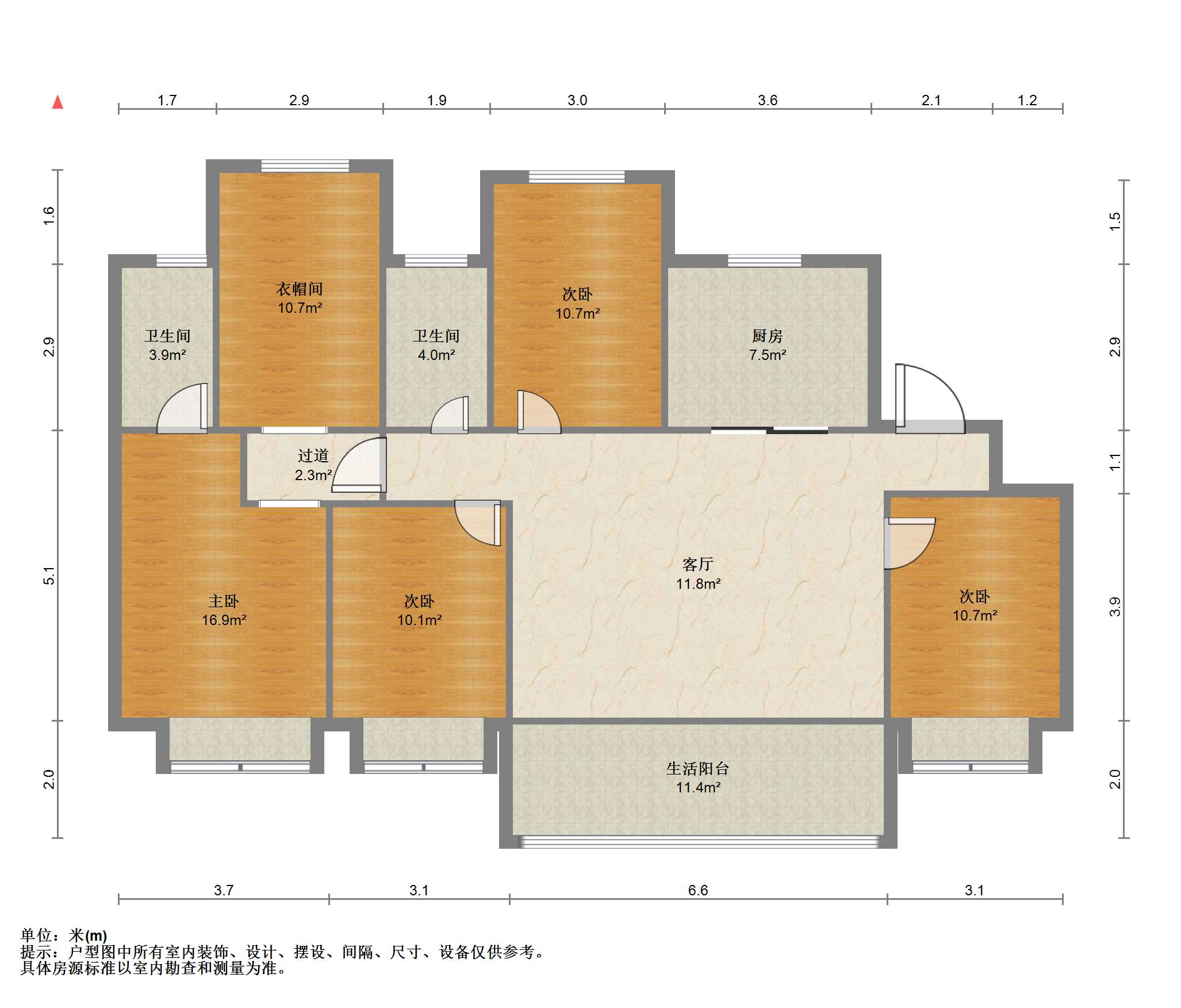 佳期漫 4室2厅2卫 144m&sup2;