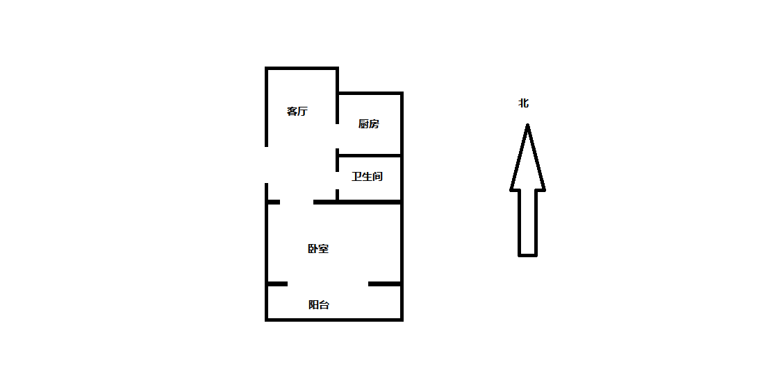 濠东路63号 1室1厅1卫 43m&sup2;