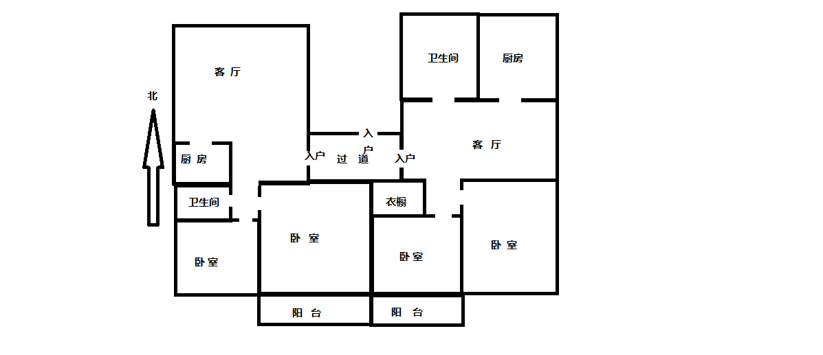 弘运园 4室2厅2卫 75.00m&sup2;