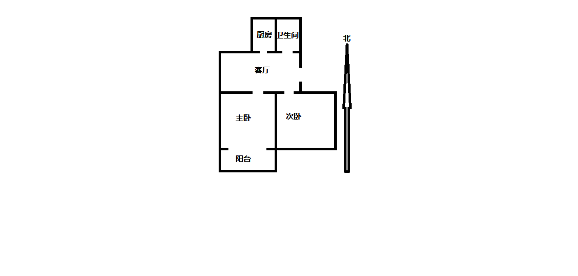 新桥北村 2室1厅1卫 60m&sup2;