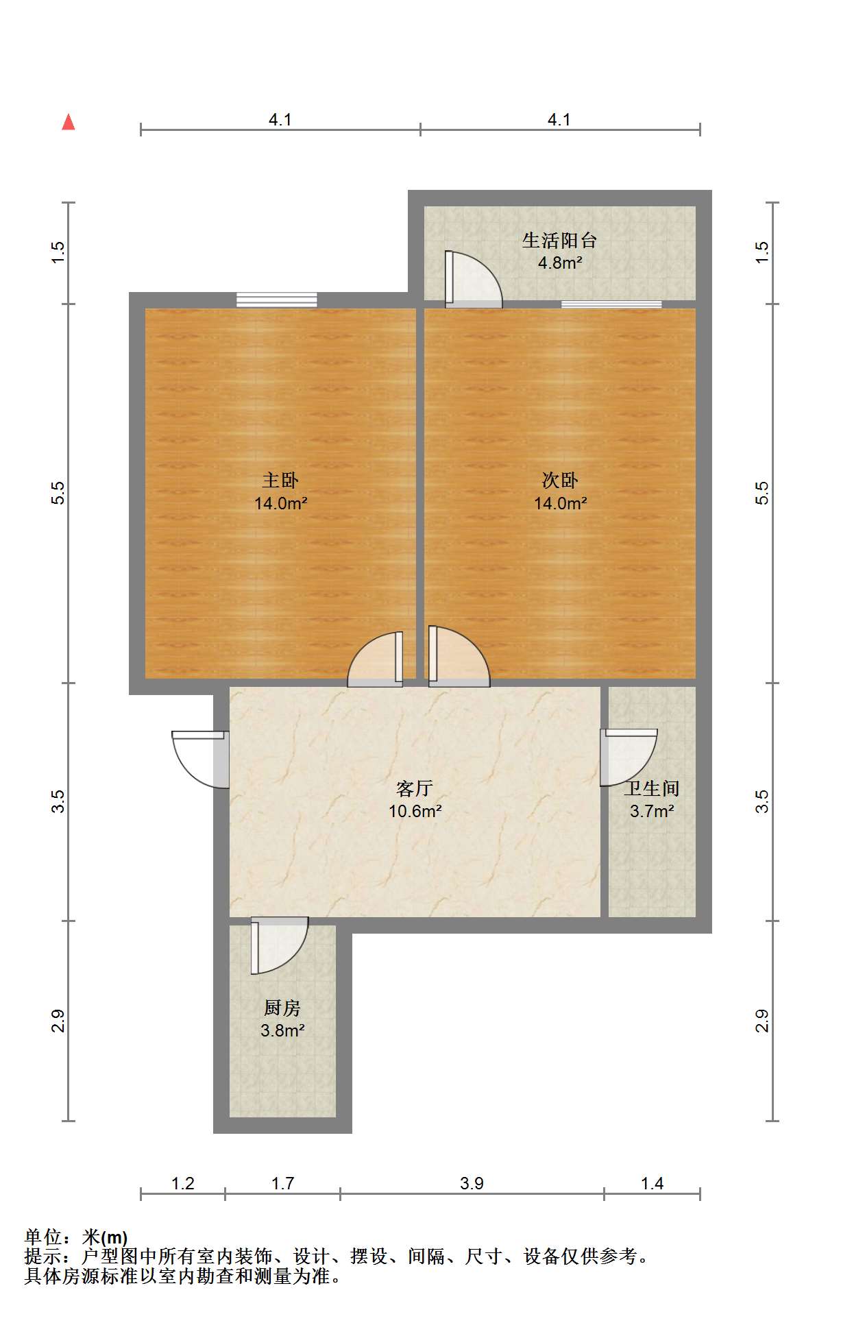 易家桥新村 2室1厅1卫 64m&sup2;