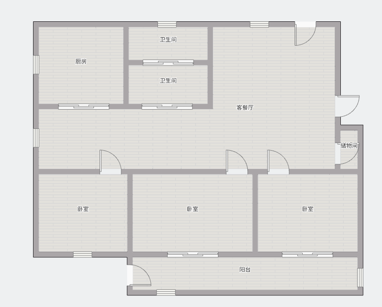 富贵北园 3室2厅1卫 125m&sup2;