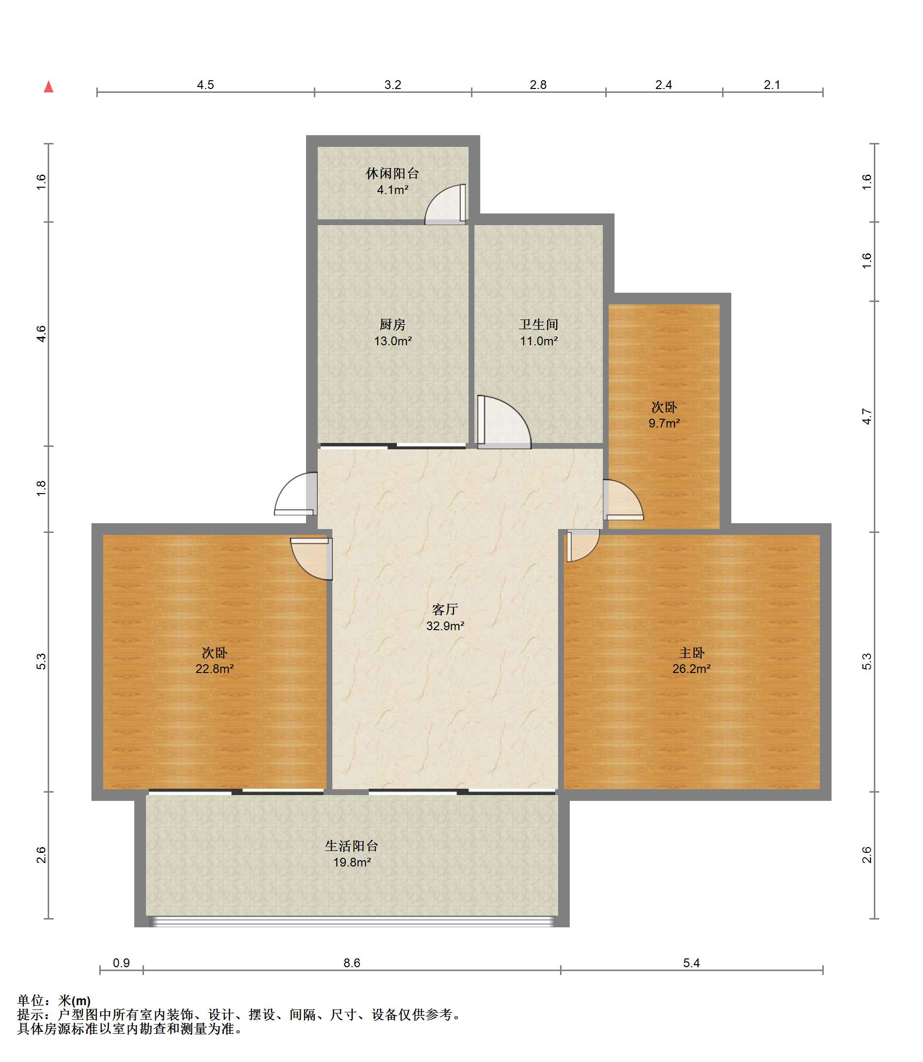 衡通嘉苑 3室1厅1卫 98m&sup2;