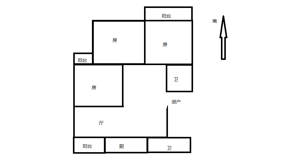 濠东小苑 3室1厅2卫 134.00m&sup2;