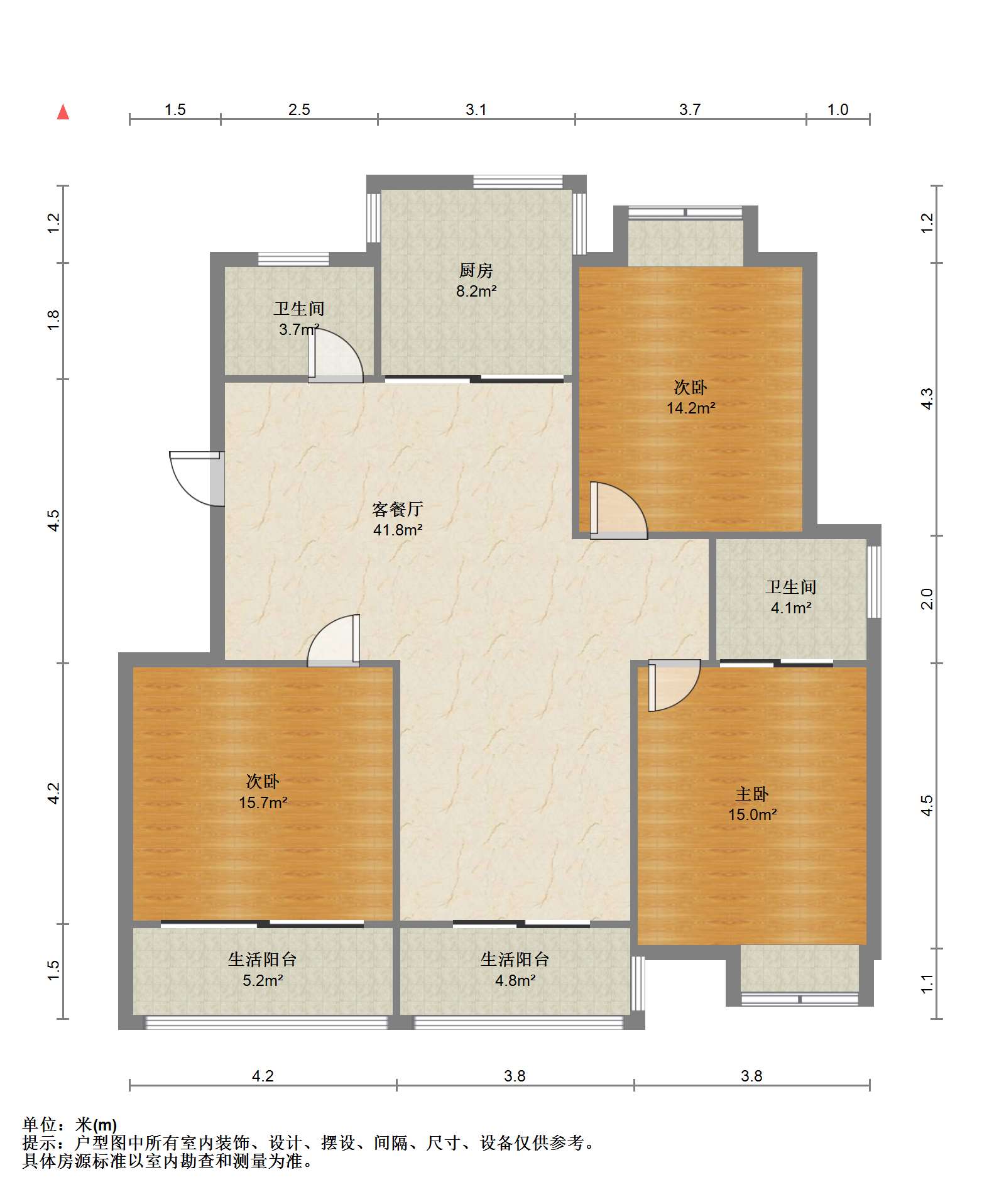 春晖花园 3室2厅2卫 140m&sup2;