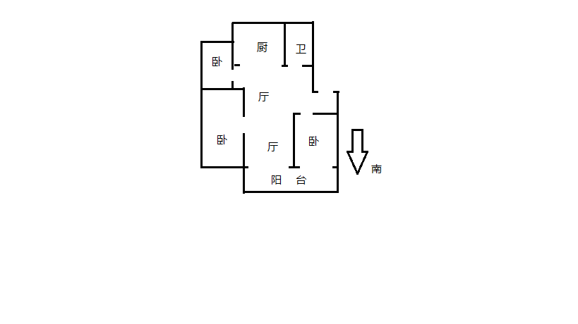 金辉花园 3室1厅1卫 115m&sup2;