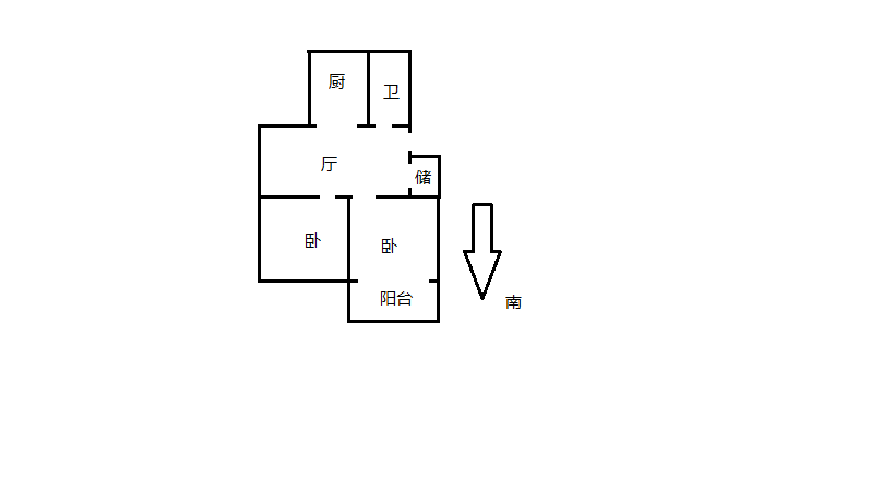 城南二村 2室2厅1卫 95m&sup2;