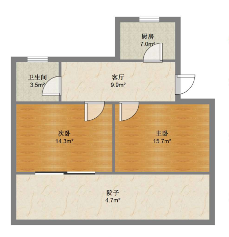 北濠桥新村 2室1厅1卫 65m&sup2;