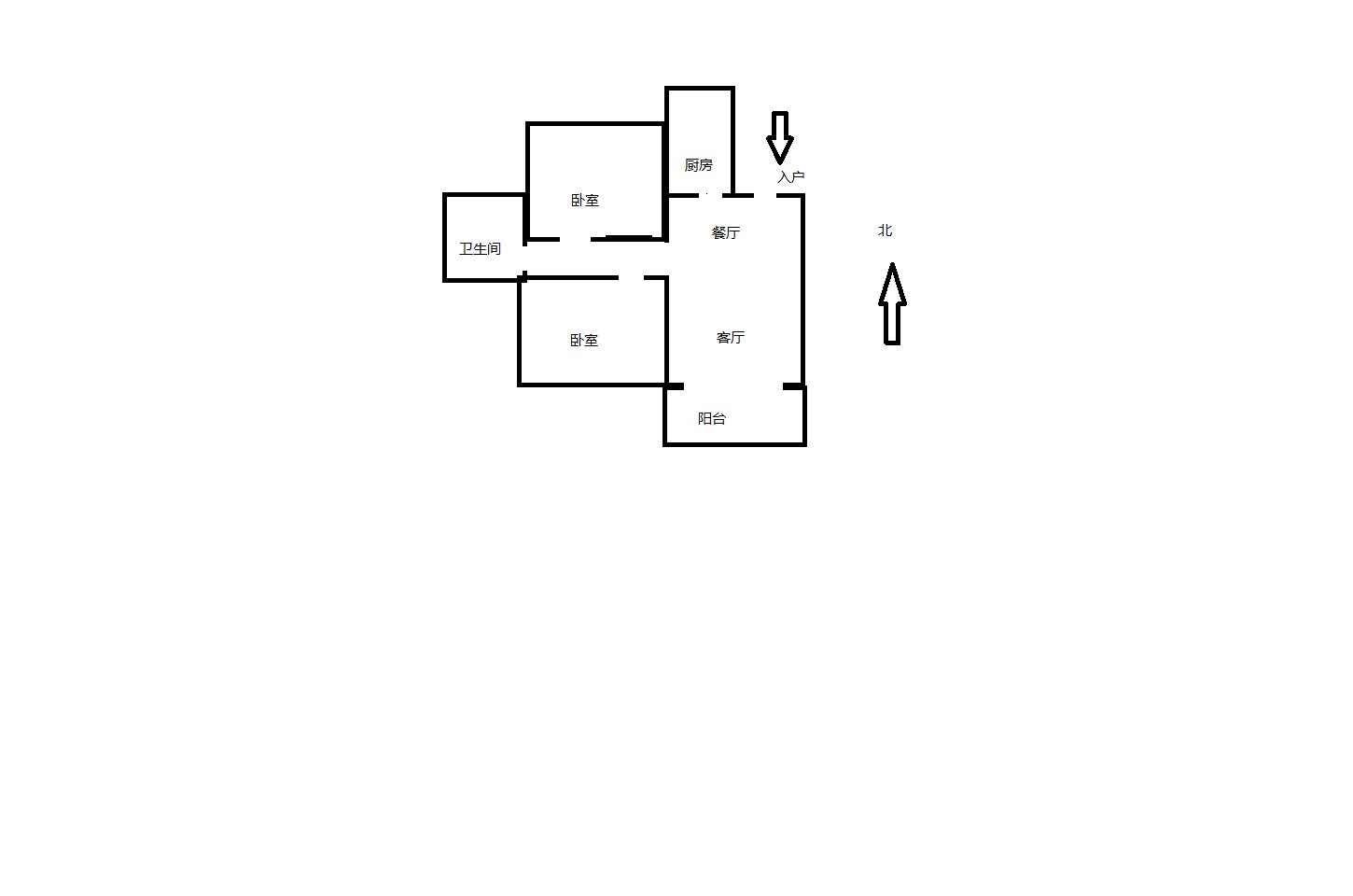 阳光悦城 2室1厅1卫 75.27m&sup2;